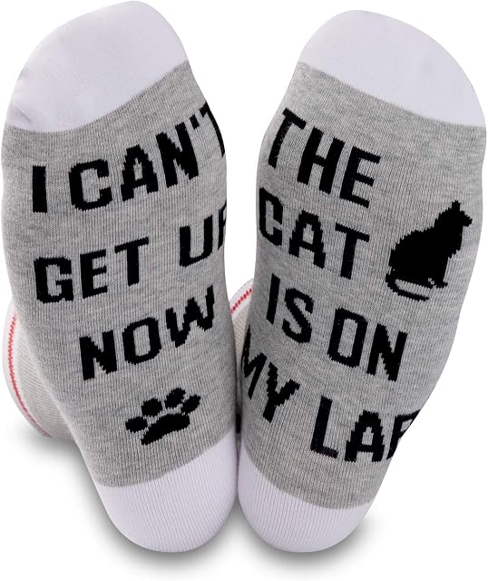Mom Gift Lover I Get Up Now Cat The Is On My Dog Lap Novelty Socks For Owner
