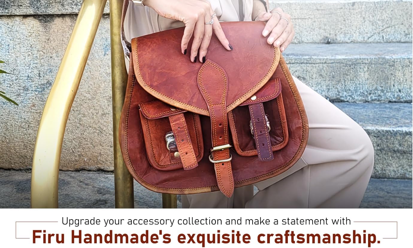 Firu-Handmade Women Vintage Style Genuine Brown Leather Crossbody Shoulder Bag Handmade Purse | Vintage Style, Genuine Leather, Handmade, Crossbody Bags, for Woman - Image 3