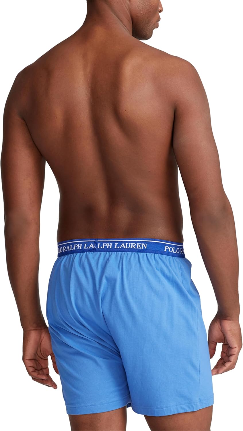 POLO RALPH LAUREN Men's Classic Fit Cotton Knit Boxers, 3 Pack - Image 5