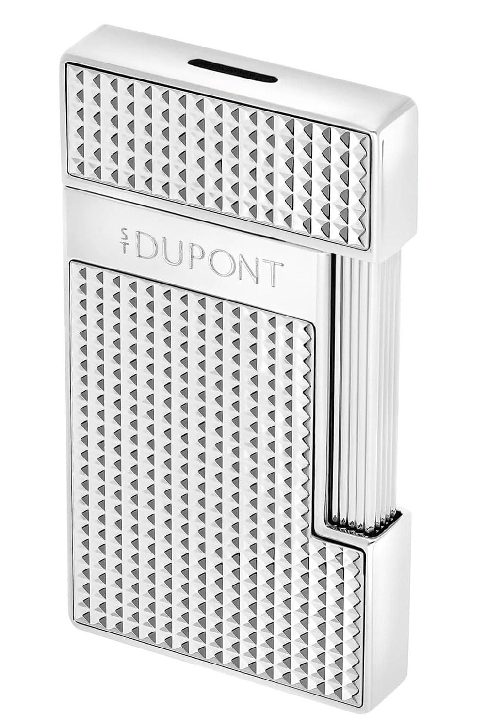 Accendino Dupont Biggy Punta Diamante Chrome encendedor de bolsillo metálico cromado