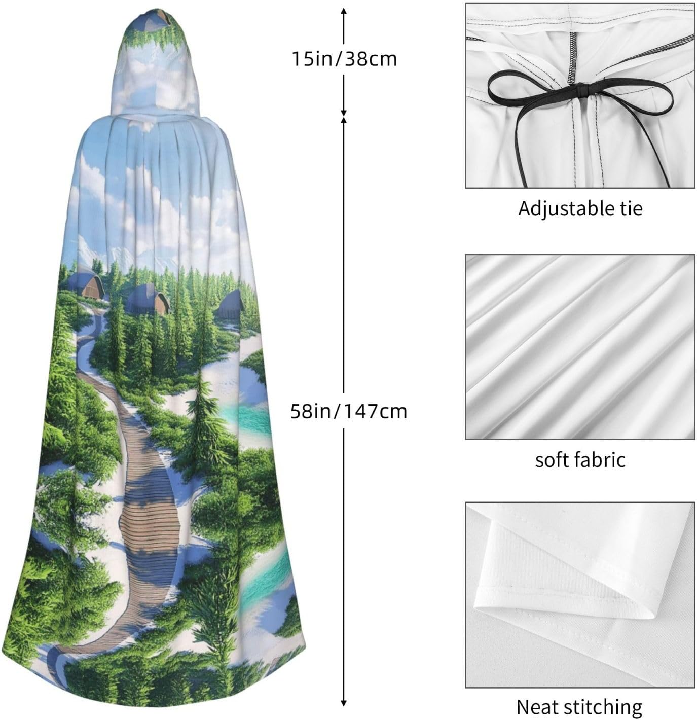 Summer vacation destination Unique Darkness Poncho Shawl - Customizable Wearable Blanket for Women, Perfect Halloween Costume Accessory, Knight, Akatsuki, and More