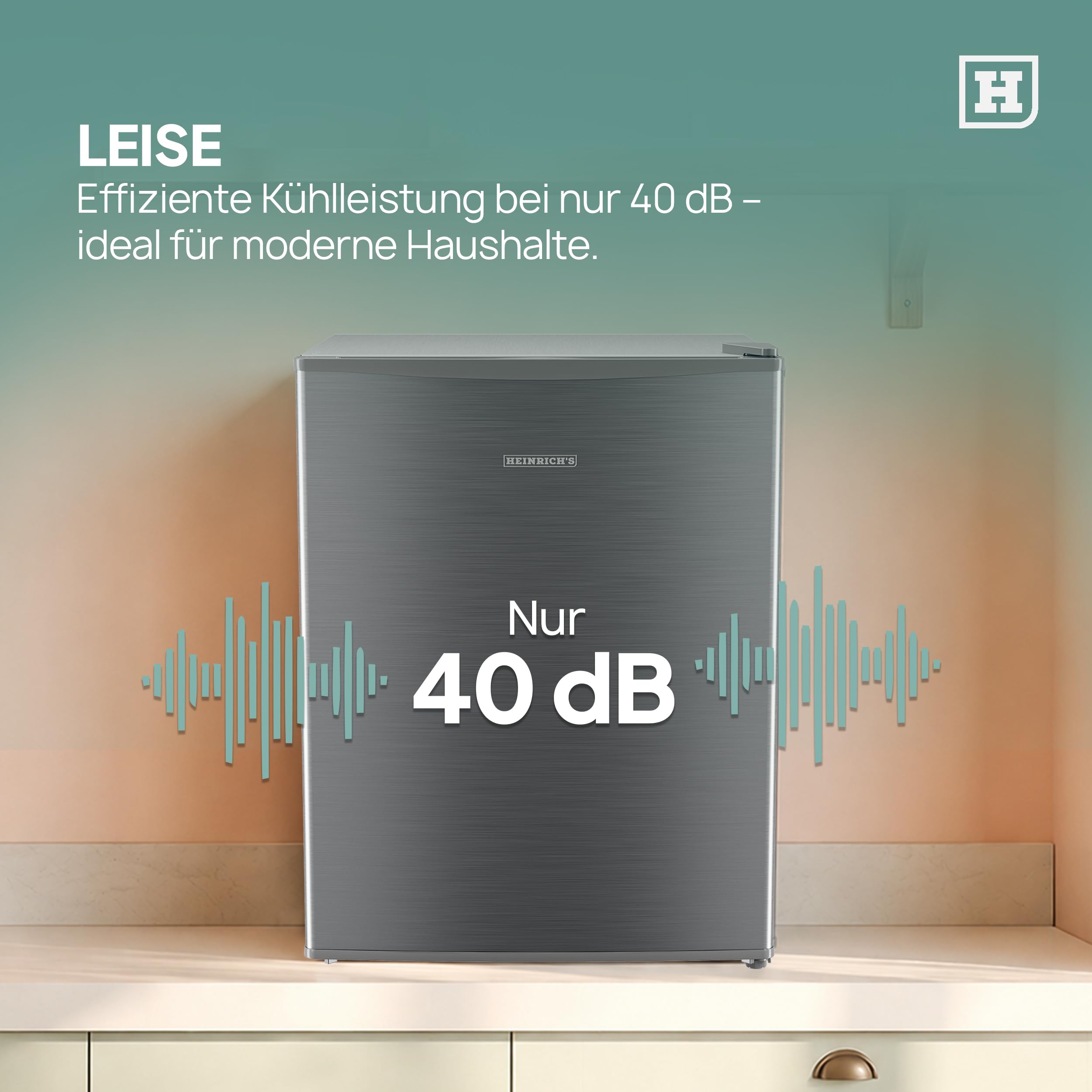 Heinrich’s Gefrierschrank bis -22°C Tiefkühlschrank 4-Sterne-Gefrierfach 40dB wechselbarer Türanschlag