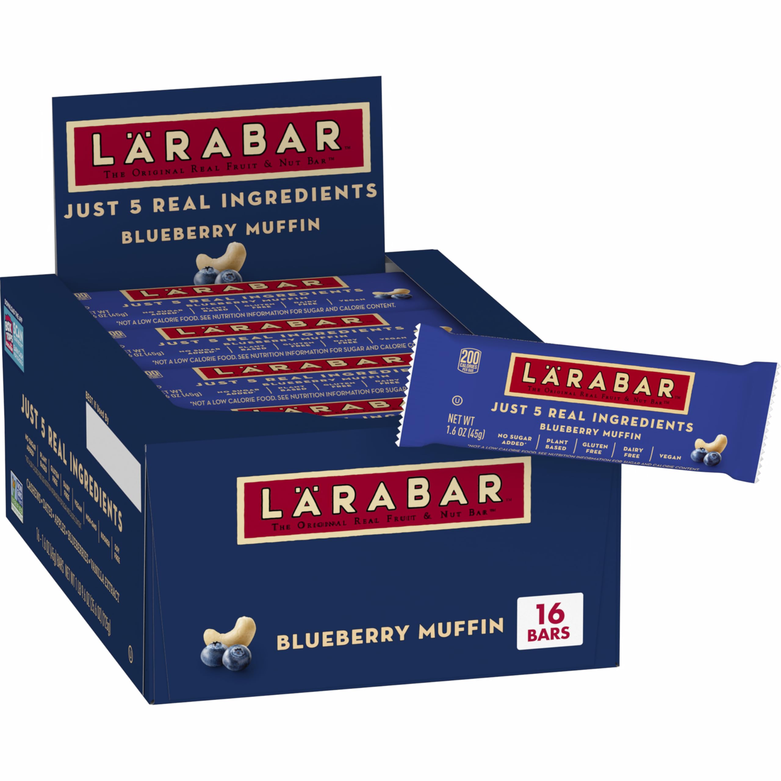 Larabar, Blueberry Muffin, 16 Bars, 1.6 oz (45 g) Each