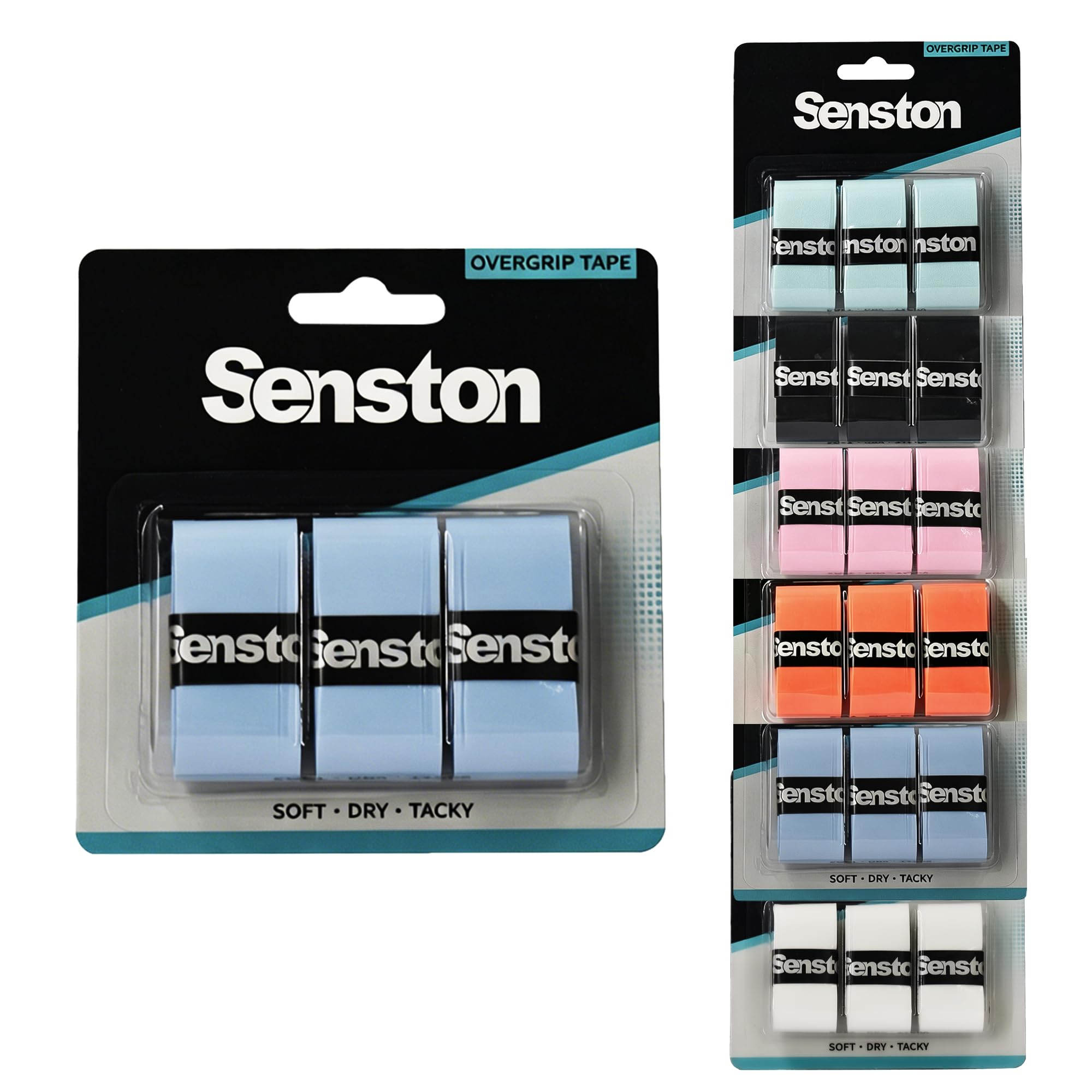 Senston 3pcs Racket Grip Tape for Tennis/Badminton/Squash Anti-Slip Absorbent Overgrip โ image 1