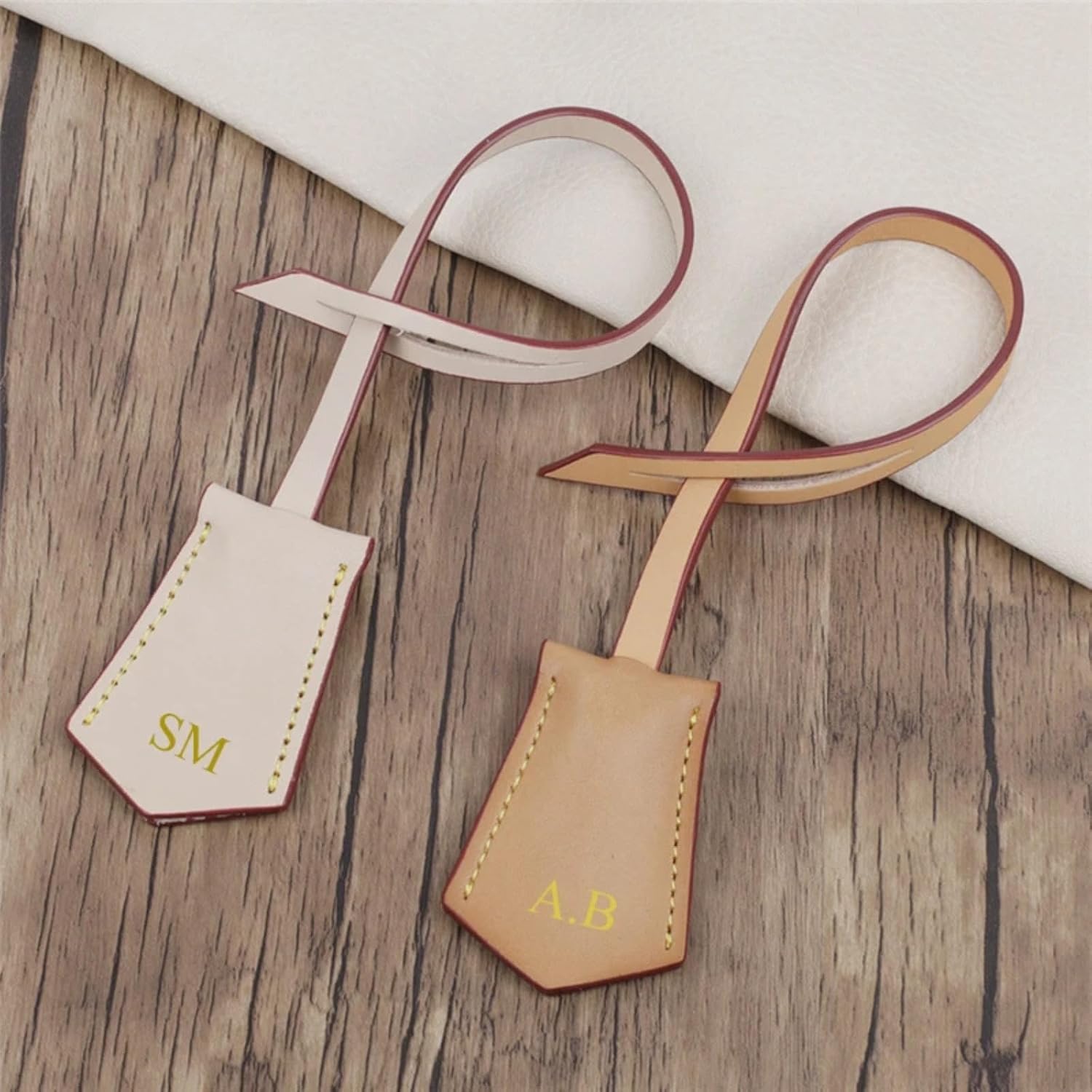 Personalized Luggage Tags,Custom Name Initial Luggage Tag Leather for Suitcases Travel Bag Tags Cute Travel Luggage Tag Tracker for Kids,Girls,Women,Man,Customized Gift (8pcs)