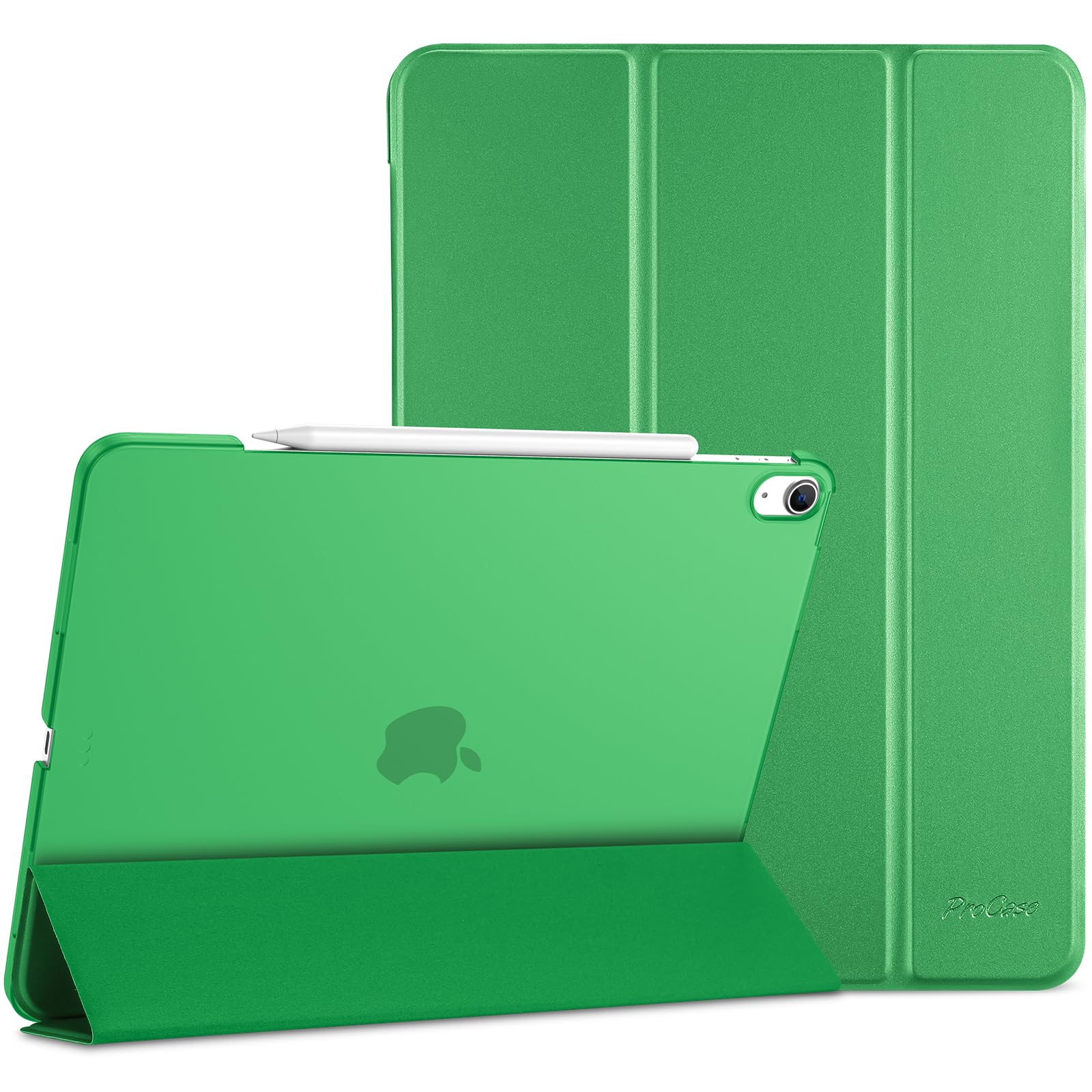 ProCase for New iPad Air 13 Inch Case M4/M3/M2 (2026/2025/2024), 13" Slim Smart Cover with Translucent Hard Shell Back, Supports Touch ID, Auto Wake/Sleep -Green