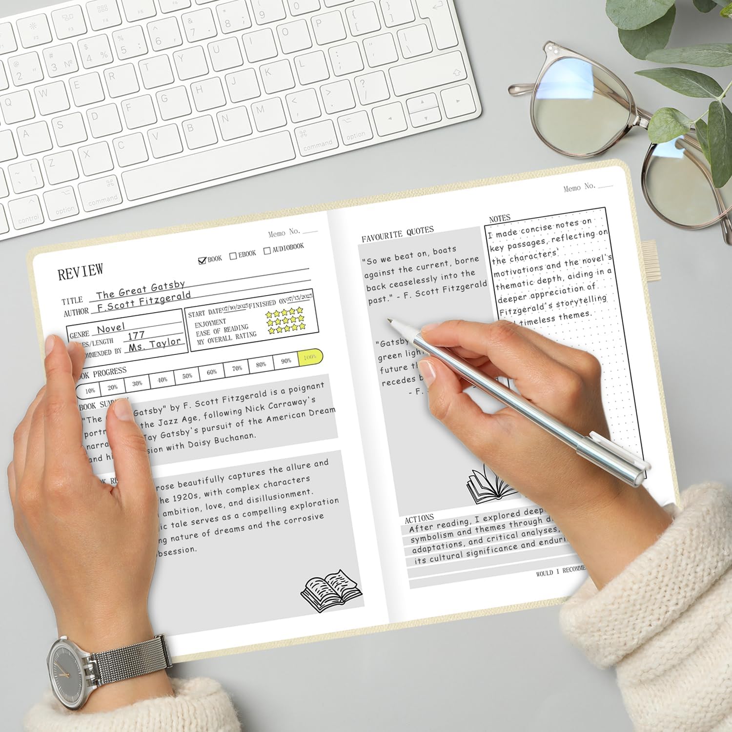 Reading Journal, Book Journal Reading Log - Track and Review Your Reading, Gift Book Accessories for Book Lovers & Readers, 71 Books, A5 Size, Red - Image 7