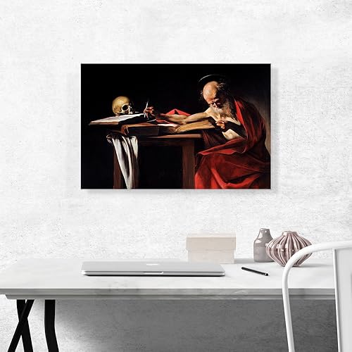 Miniatura 2 de ARTCANVAS Caravaggio 1606 - Lienzo decorativo enmarcado estirado, póster de pintura giclée, decoración de pared, 26 x 18 pulgadas (0.75 pulgadas de