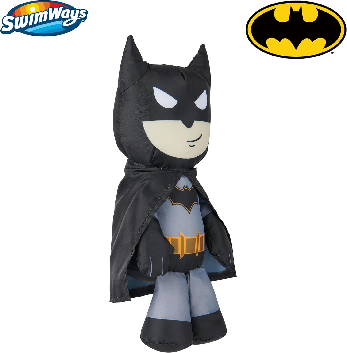 Swimways DC Batman Swim Huggable, Batman Bath & Beach Toys, Floating Water Stuffed Animal for Kids Aged 1 & Up