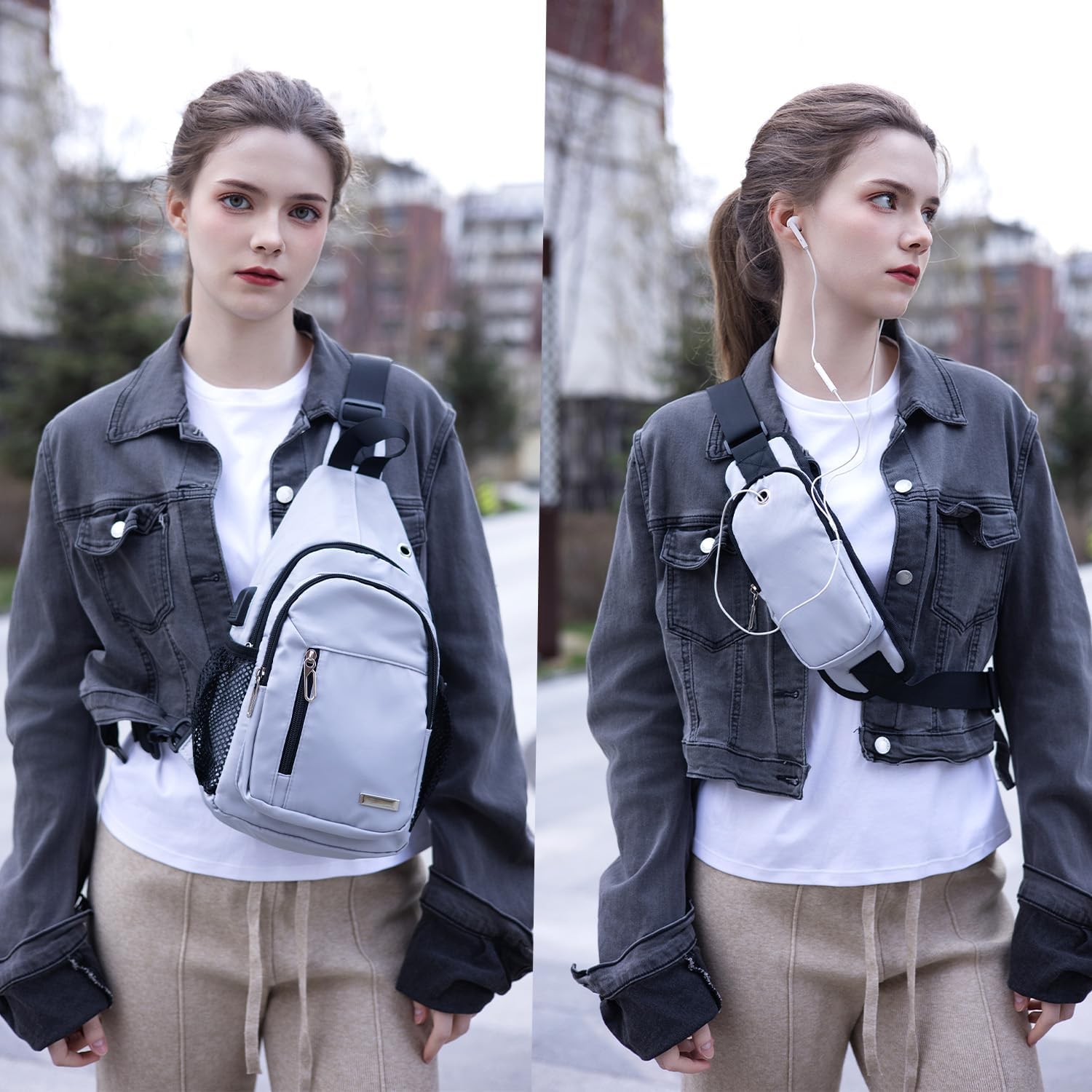 JENAGREEN Waterproof Sling Backpack Crossbody Sling Bag, Cross Bag Adjustable Travel Hiking Essentials Casual Daypack Multipurpose Chest Bag Purse for Women Men - Image 2