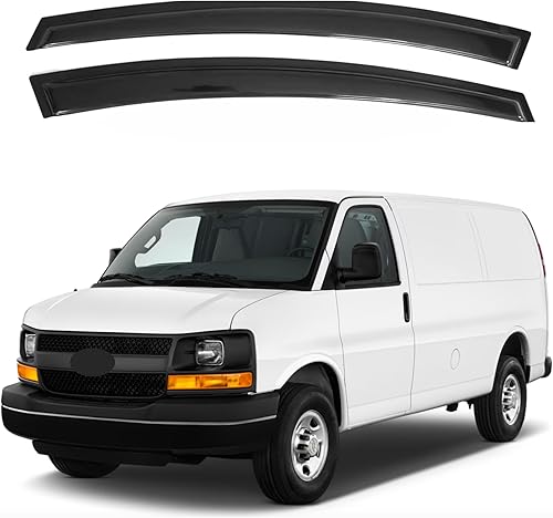 Miniatura 218 de IG - Visera para ventana de automóvil, protector contra la lluvia, el sol y el viento, con cinta adhesiva, deflector extraduradero para ventana