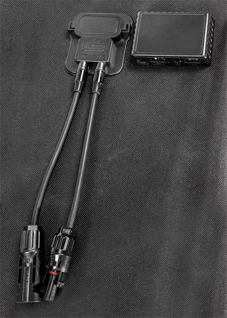 NEO TOOLS Panneau Solaire Pliable 140W 18V avec Modules Solaires -Kit, Régulateur de Charge Solaire Inclus - 2 Ports USB et Un Type C - IP64 Étanche - Léger - pour Batteries 12V - Parfait pour Camper