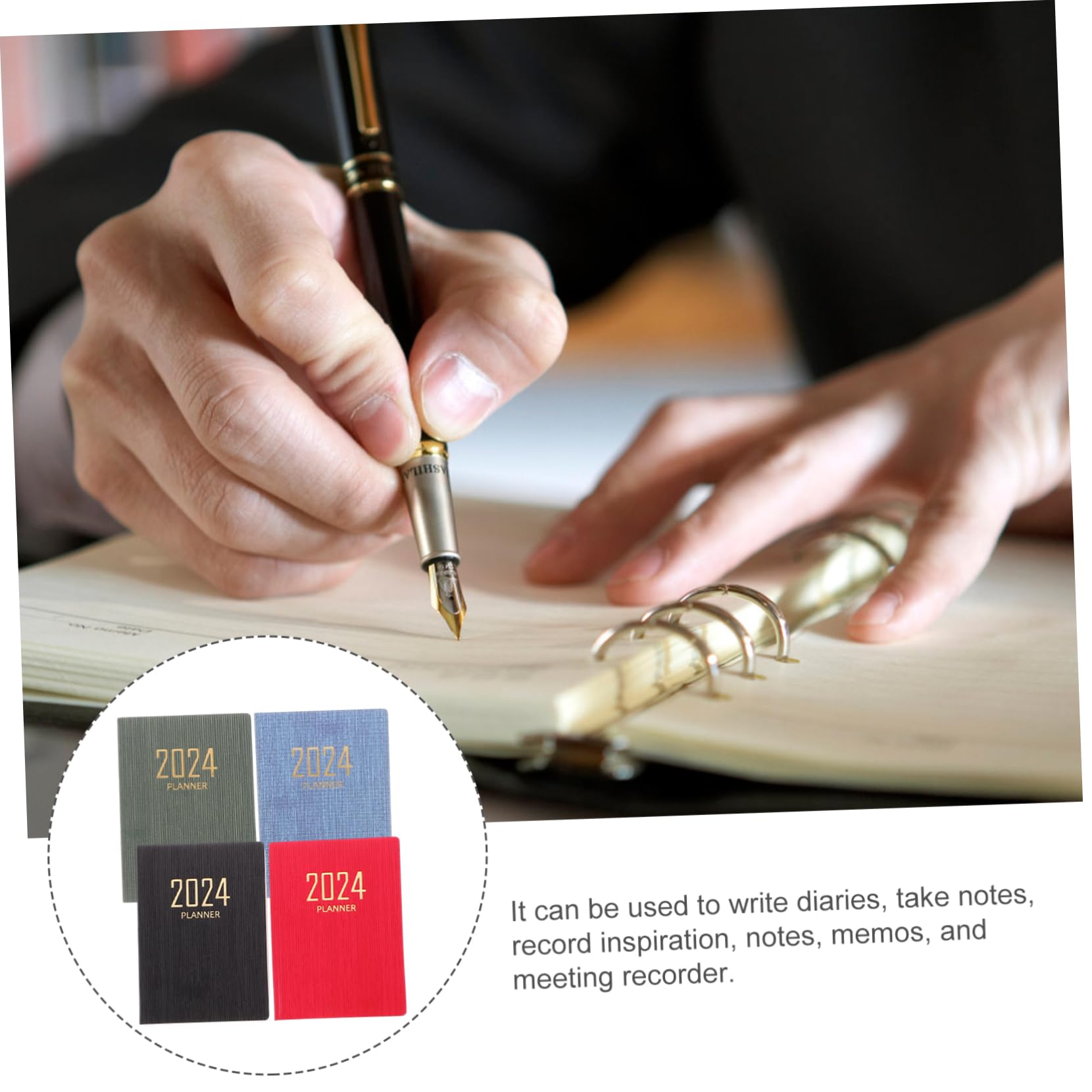 Housoutil 4 set Agenda Giornaliera Quaderno A Righe Quaderno Tascabile Con Fessure Blocco Note Per La Pianificazione Giornaliera Quaderno Punteggiato Per Appunti Di Riunioni 4 pezzi*4