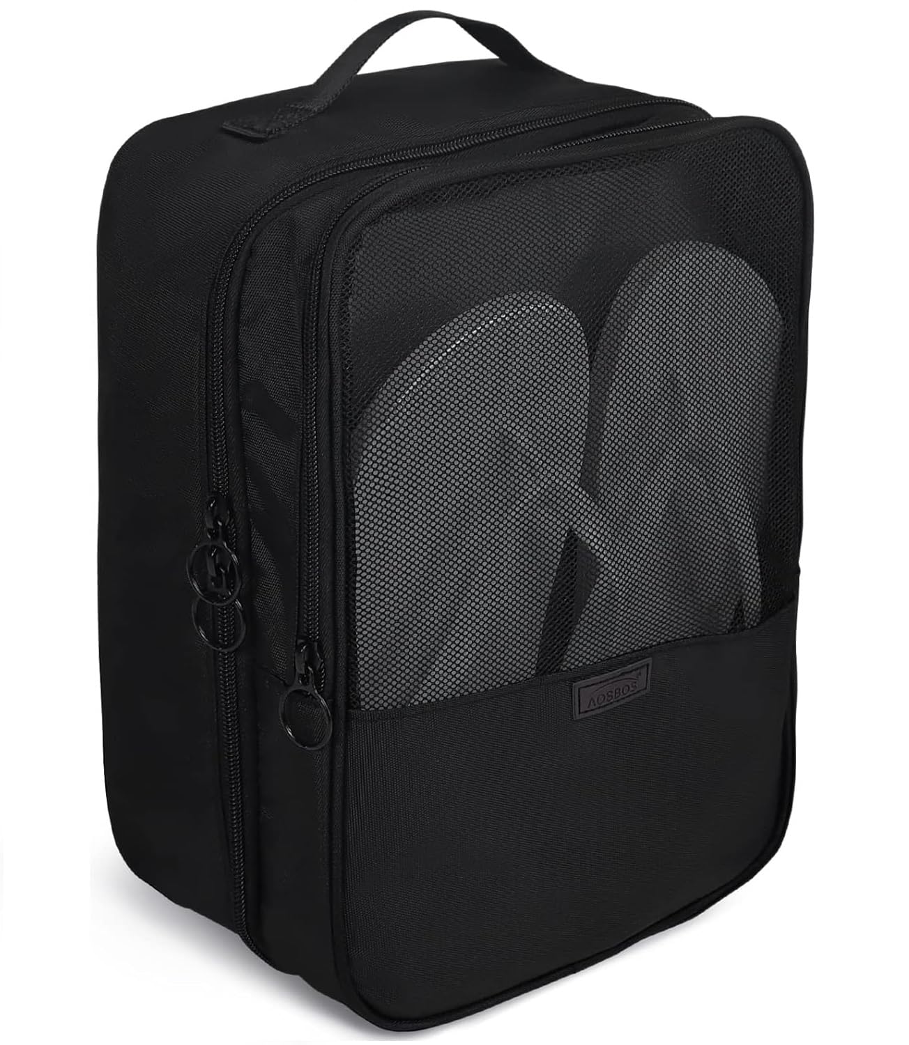 Industries Waterproof Shoe Bags for Travelling with 3 Layers | Anti Wrinkle & Durable Shoe Pouch for Travel | Shoe Organizer for Hassle-Free Travel Shoe Bags (Black)(1 pcs)-image-12