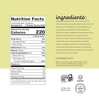 Katz Gluten Free Snacks Variety Pack. Toaster Pastries. Easy Breakfast Food Or Anytime Healthy, Gluten and Dairy Free, Nut Free, Peanut Free, Soy Free. Snacks - Adults Kosher Snacks. 8 OZ (Pack Of 2)