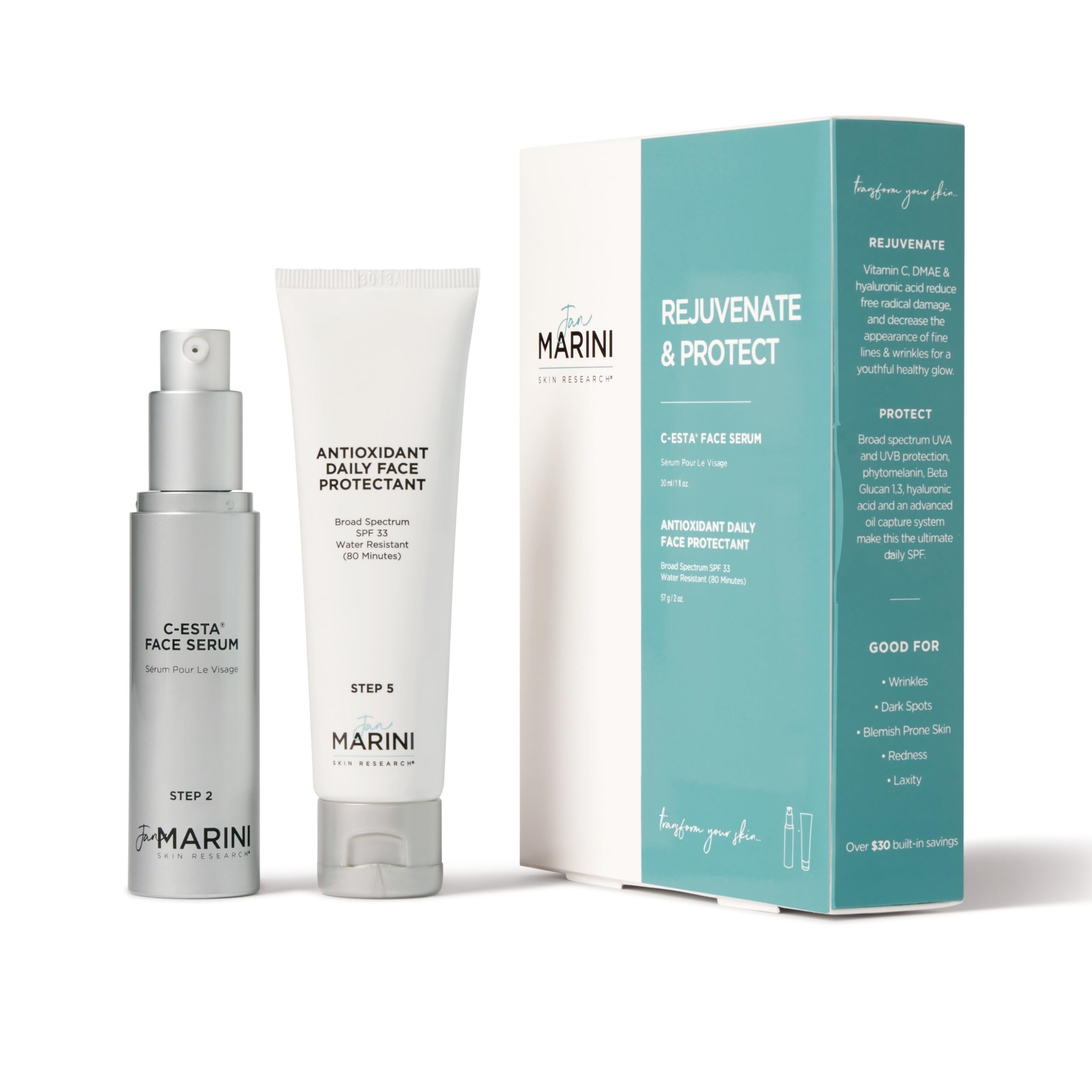 Jan Marini Rejuvenate And Protect Duo - Marini Physical Protectant Spf 45