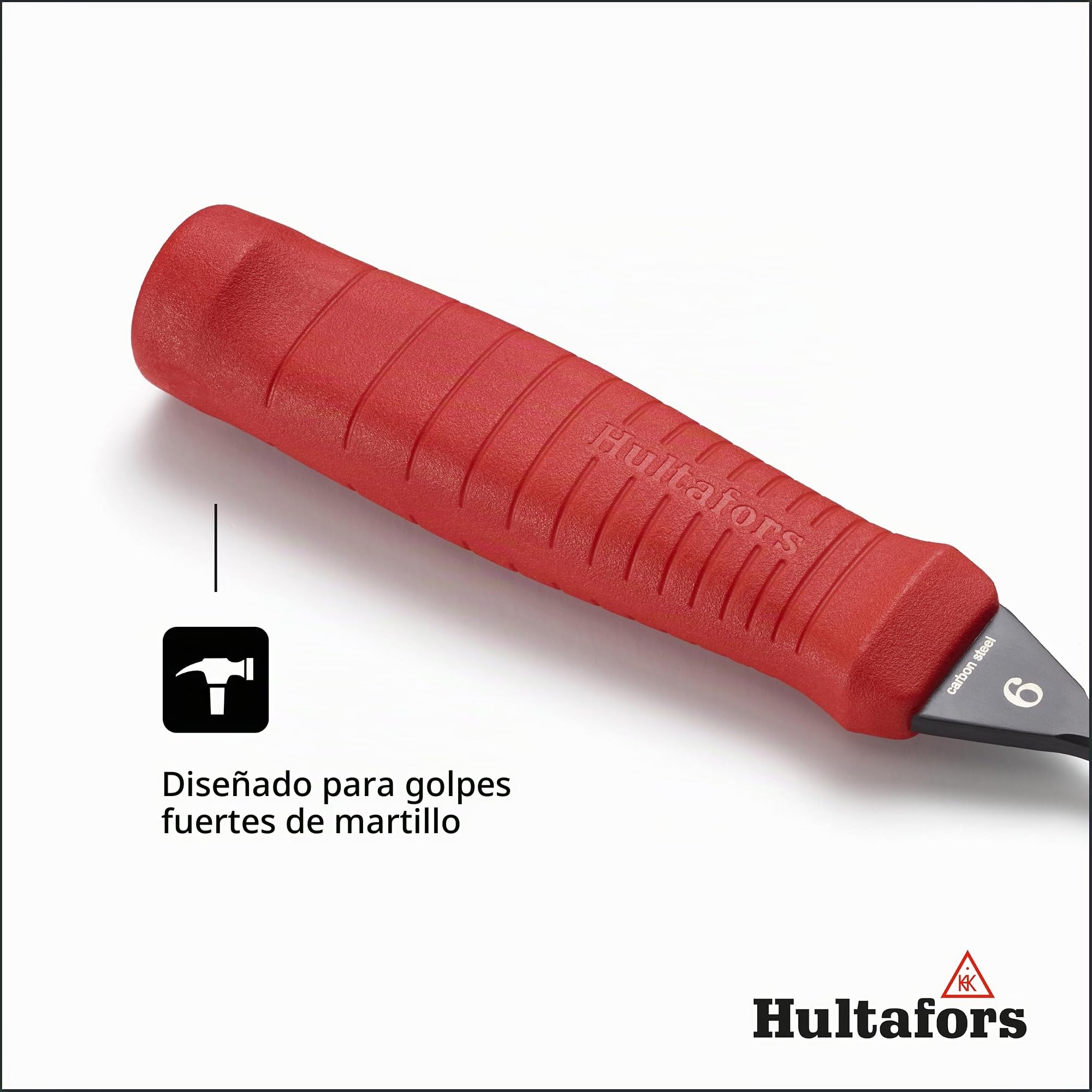 Juego de cinceles para madera 6, 10, 12, 16, 25mm de Hultafors I De acero japonés de alta calidad I Apto para golpes I Con estuche práctico I 390053