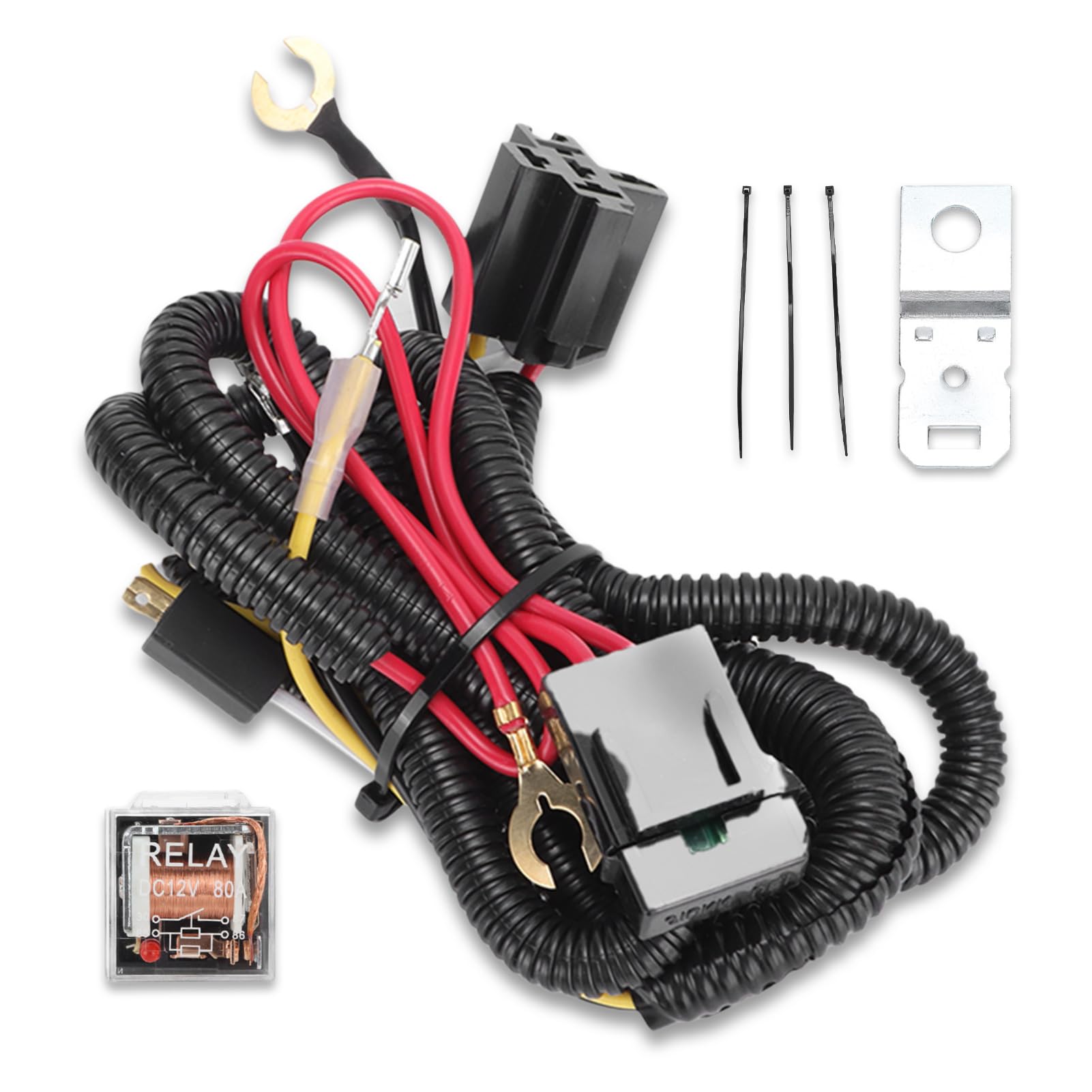 Kit de relais de faisceau de câbles de klaxon 12 V, klaxon à air comprimé monté sur calandre pour voiture et camion kit universel pour voiture camion et moto