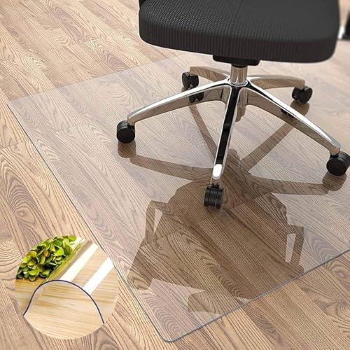 Office Desk Chair Mat For Hardwood Floor Pvc Computer Chair Mat For Carpet Office Desk Floor Mat 1.5Mm Thick Anti-Slip Desk Floor Protector Easy Glide For Chairs ( Color : Clear , Size : 20X24In/50X60 #TOP1