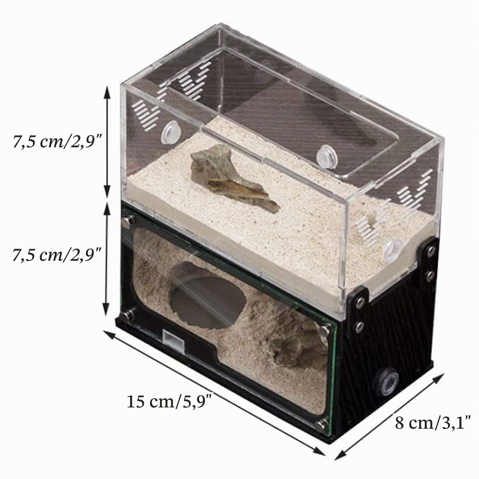 DESONIX Acryl-Ameisenfarm, Ameisen-Terrarium, Ameisenhaus, kann gespleißt Werden, Ameisennest, Nachahmung, Original, ökologischer Beton, Ameisenwerkstatt, Insektenvilla, Ameise