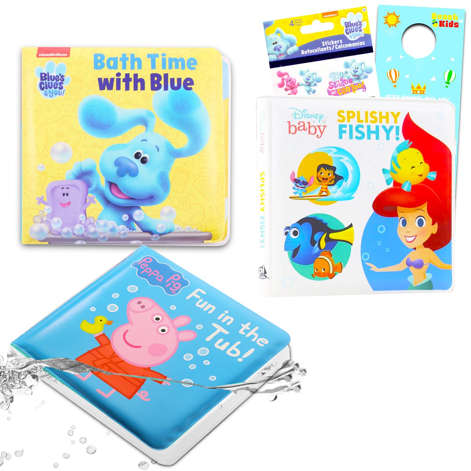 Bubble Guppies Waterproof Bath Books Set 3 Pack Bathtub