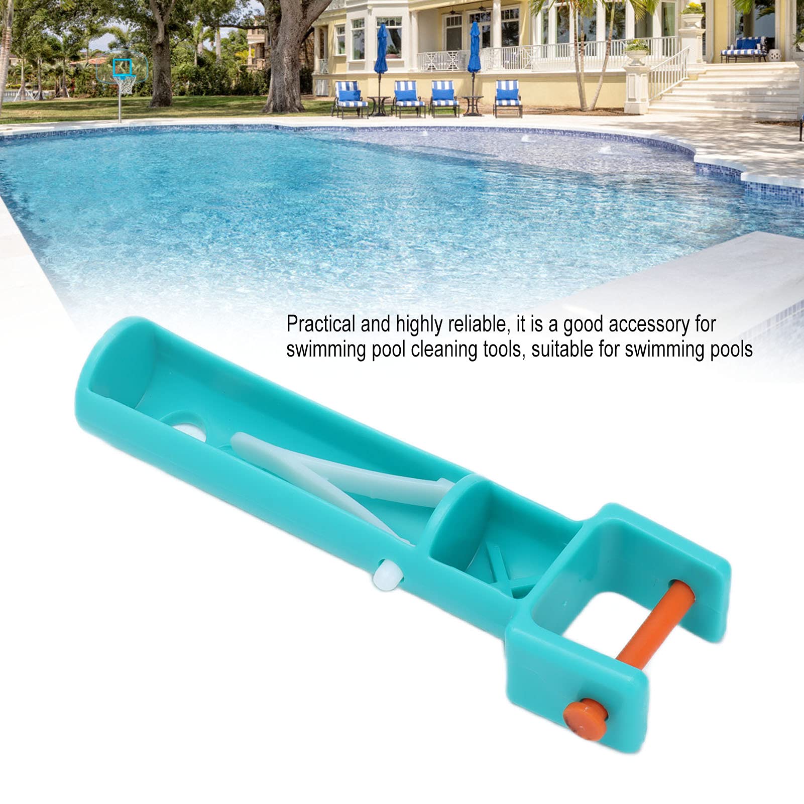 Gsycle Poignée De Tête D'Aspirateur Piscine - Lot De 2, Fixation Clip En Forme De V, Accessoire Robuste Bleu Pour Brosse Et Écumoire