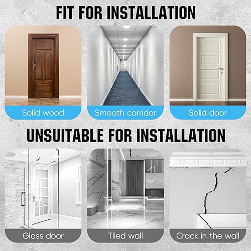 Miniatura 6 de Barra de dominadas ajustable para puerta, marco de puerta, barra colgante para gimnasio en casa, ejercicio de entrenamiento de fuerza (25.55-39.37