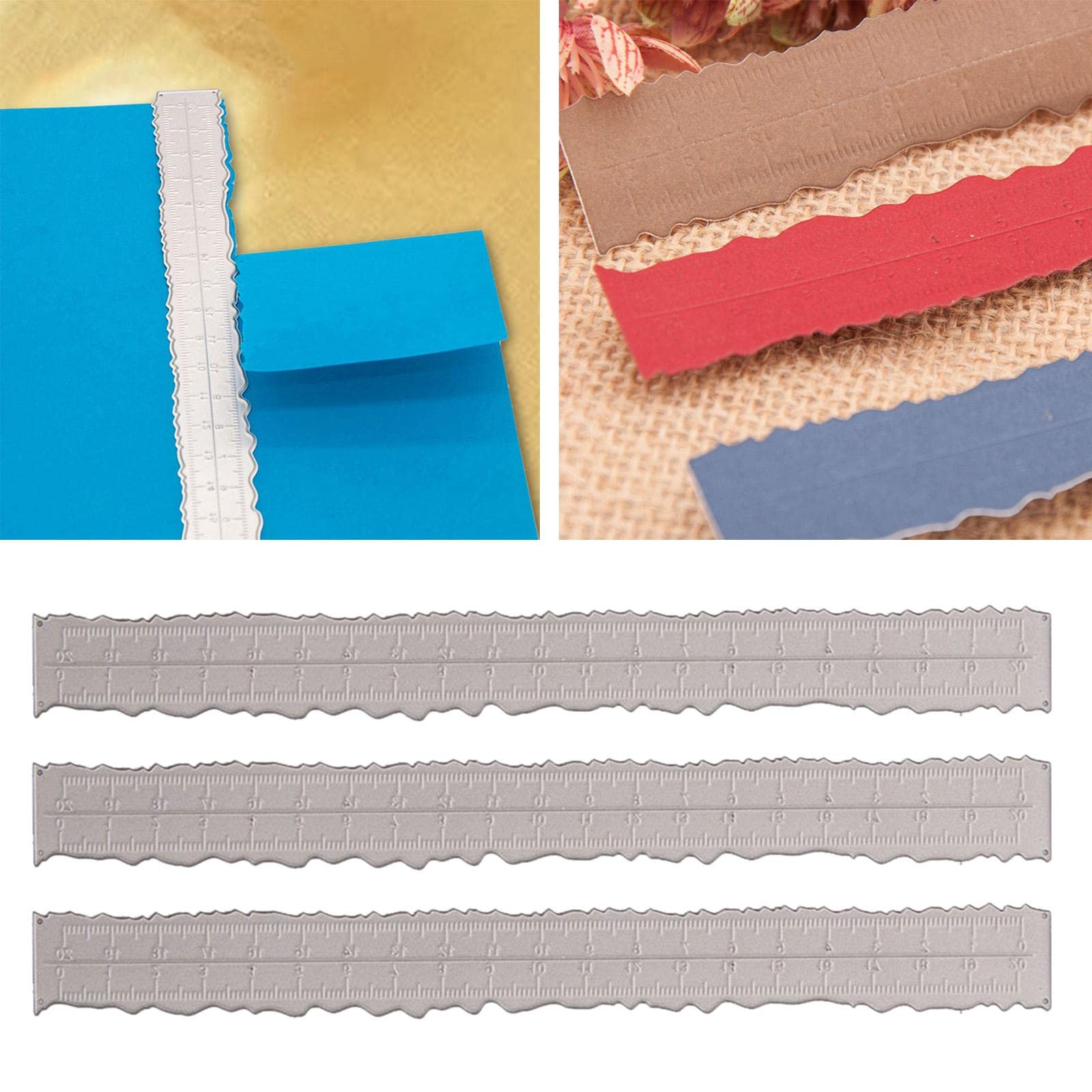Règle De Déchirure 3 En 1 Irrégulière En Acier Au Carbone – Outil Multifonction Pour Scrapbooking, Cartes Et Découpage Créatif