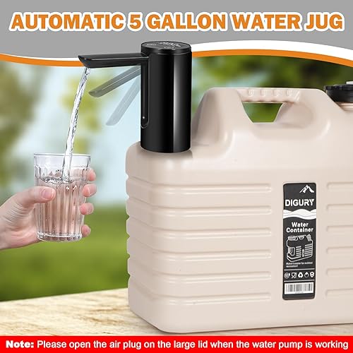 Miniatura 5 de Jarra de agua de 5 galones con dispensador de agua automático crema recargable