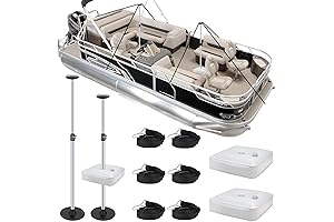 Pontoon Boat Cover Support System with Adjustable Aluminum Poles for Seamless Cover Support