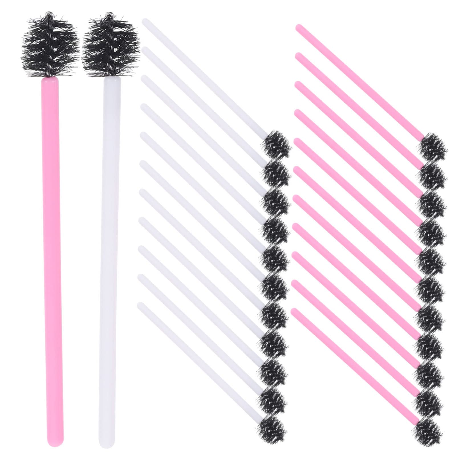 Gogogmee 100pcs Disposable Eyelash Mascara Brush Travel Size Eyebrow Lash Extension Brush Lash Spoolies for Eyebrows for