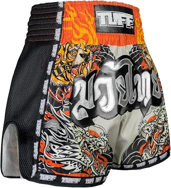 TUFF Sport MSC106 The Japanese Yin-Yang Muay Thai Shorts Orange
