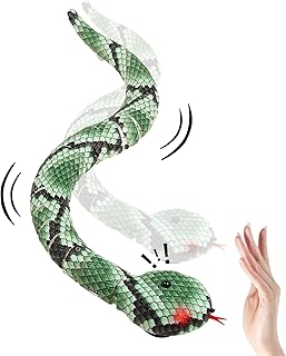 Smart Sensing Snake Toy,Interactive Toys Snake for Kids, Kitten Toys,Cats&Dogs&Pet USB Rechargeable Electric Simulation Slithering Serpent Realistic Snake Prank Prop for Halloween