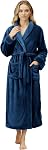 NY Threads Robe premium pour femme, Robe de bain longue en peluche pour femme et peignoir pour femme souple