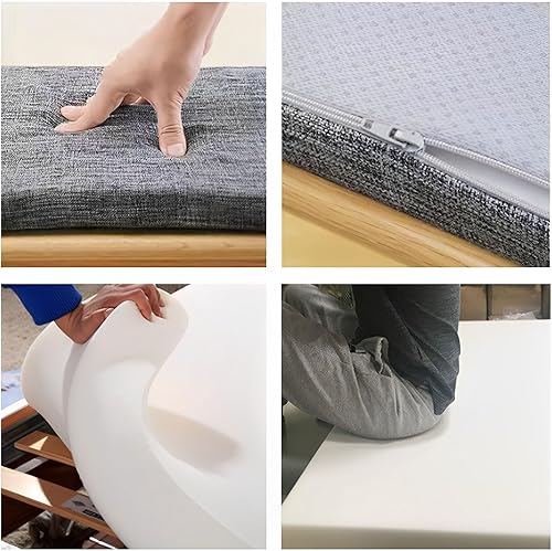 Miniatura 3 de Cojín de banco personalizado, cojines de ventana de bahía para muebles de interior, almohadilla antideslizante de 234 plazas, cojín de repuesto para