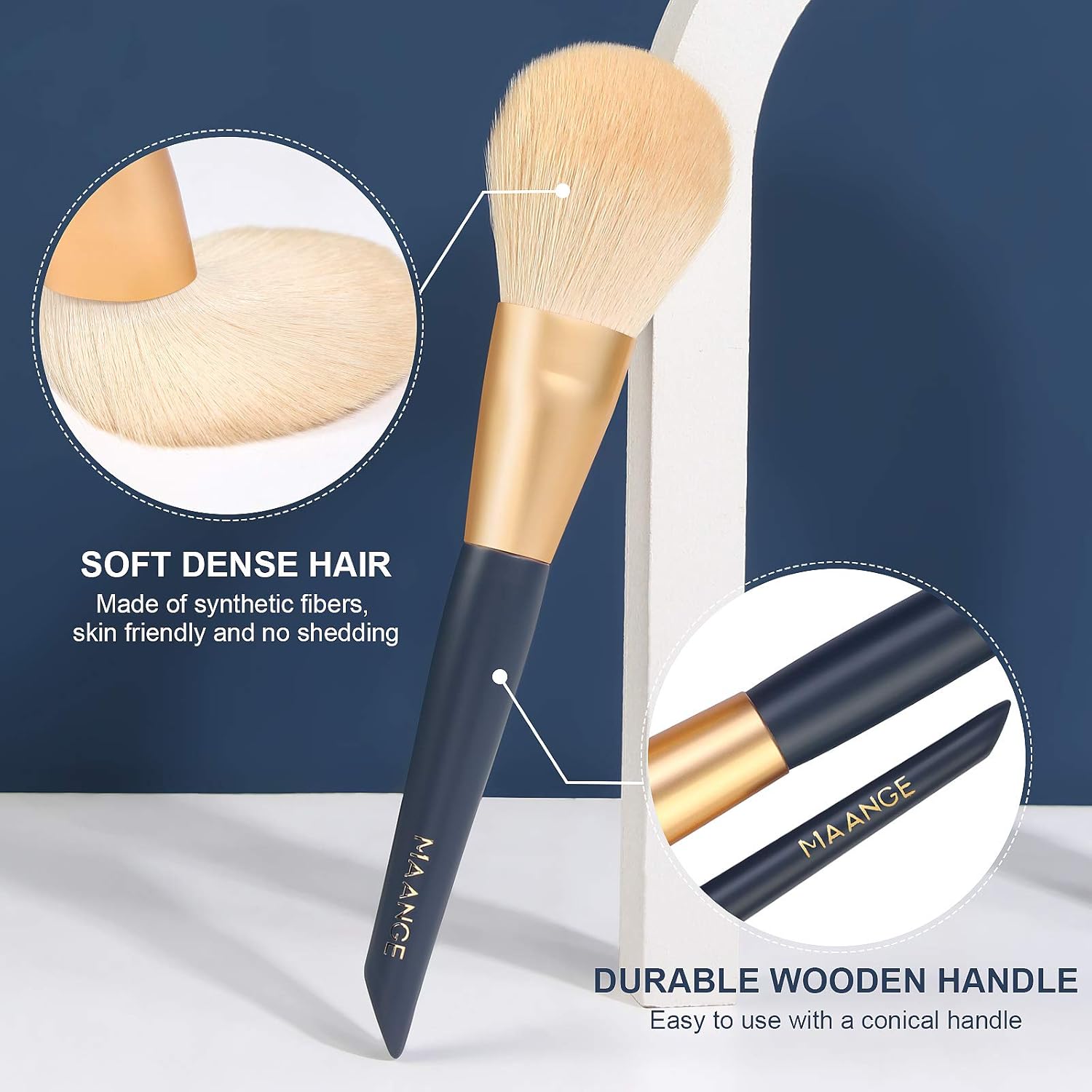 MAANGE Makeup Brushes 12 Pcs Professional Synthetic Makeup Brush Set With Holder Foundation Contour Powder Concealer Eye Shadow Make Up Brush : Beauty & Personal Care