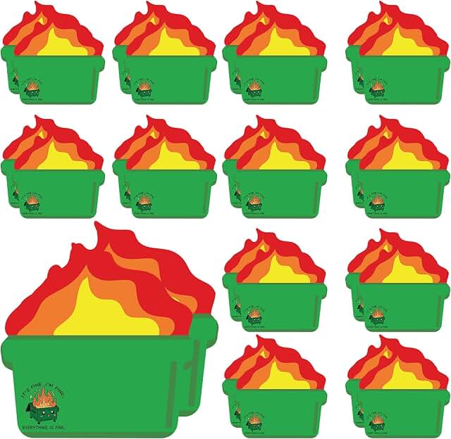 Dumpster Fire Post It Notes