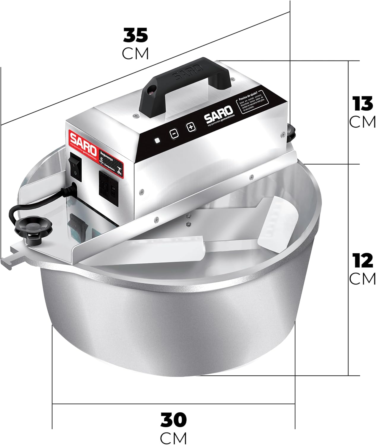 Panela De Brigadeiro Elétrica Automática 10 Litros Saro PA10 Bivolt