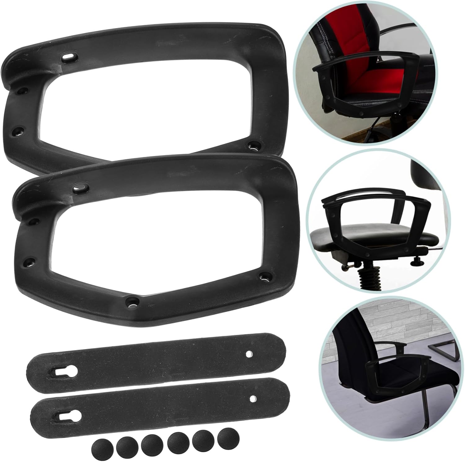 2pcs Plastic Handrail Armrests for Office Chairs Desk Arm Support Computer Chair Arm Rest Pads Fit