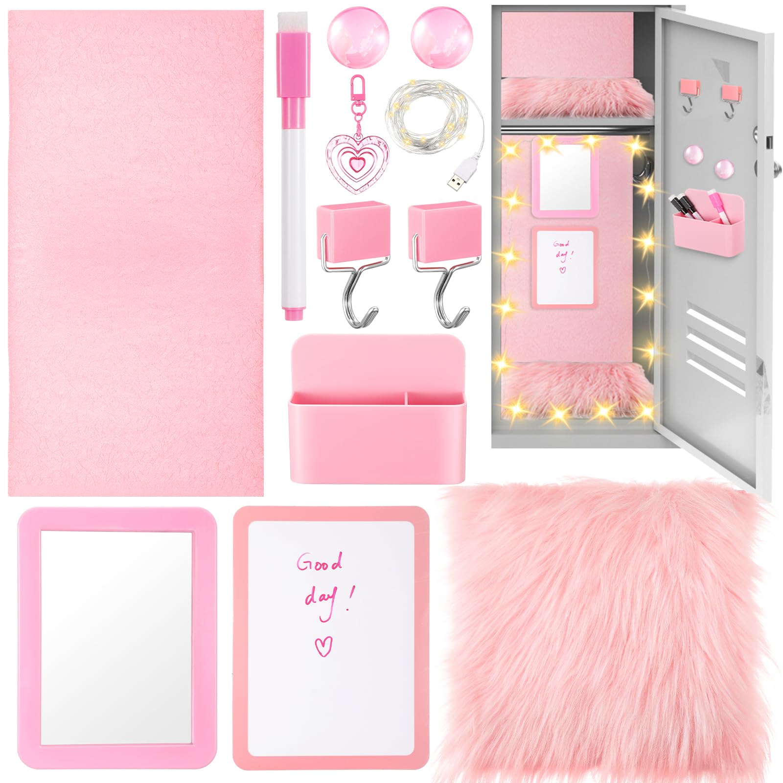 Amazon.com: Wonderjune 12 Pcs Locker Accessories Kit Magnetic