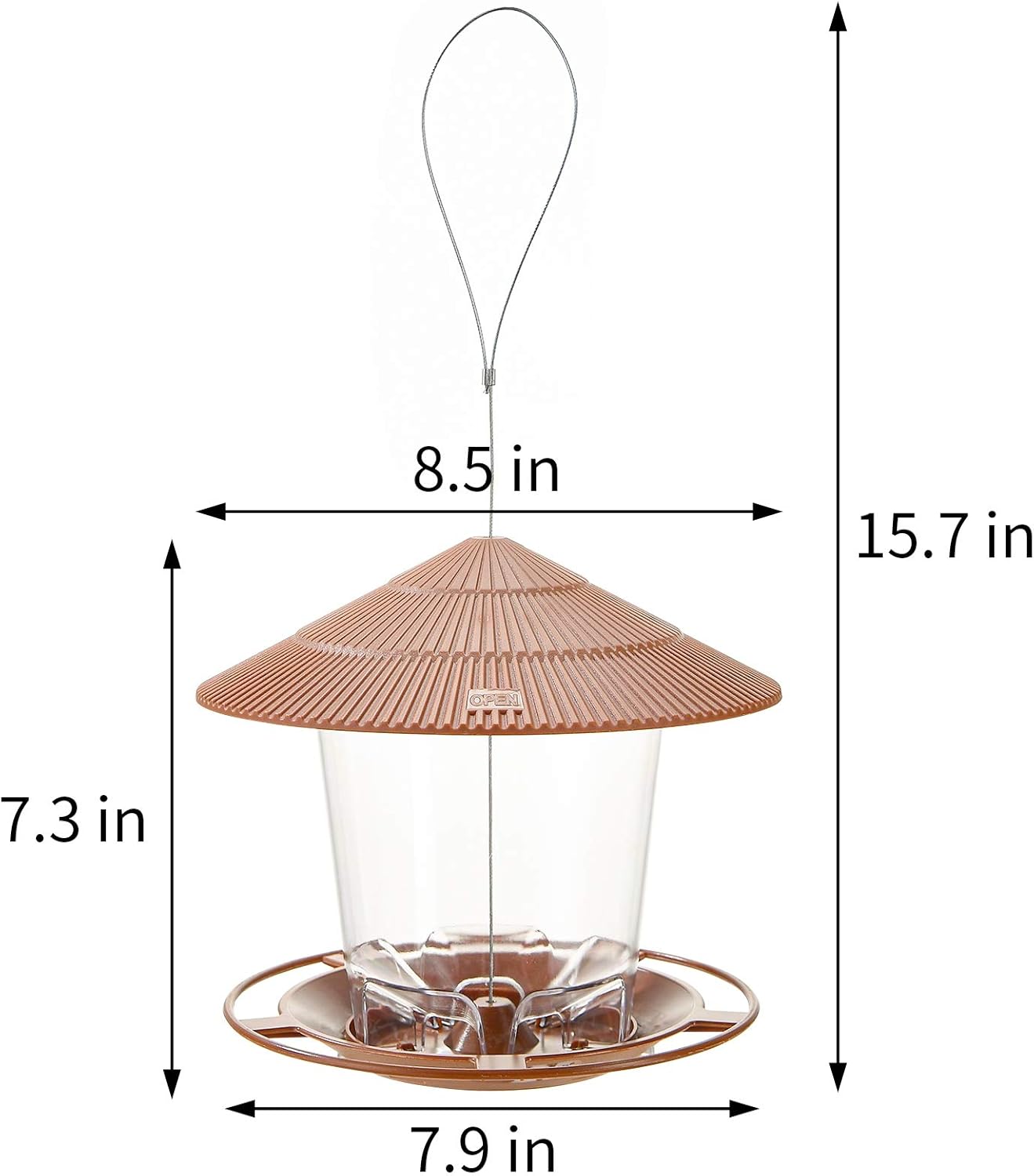 Hanizi Wild Bird Feeder, Panoramic Hanging Bird Feeder for Outside, Premium Plastic Green, Garden Decoration Yard : Garden & Outdoor