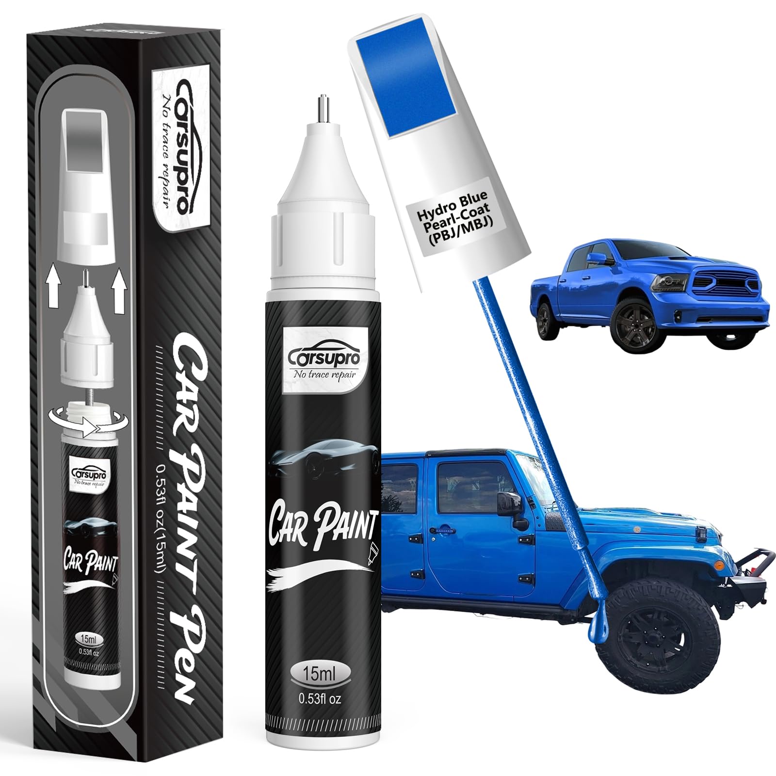 Amazon.com: Hydro Blue Pearl-Coat(PBJ/MBJ) for Ram Touch Up Paint
