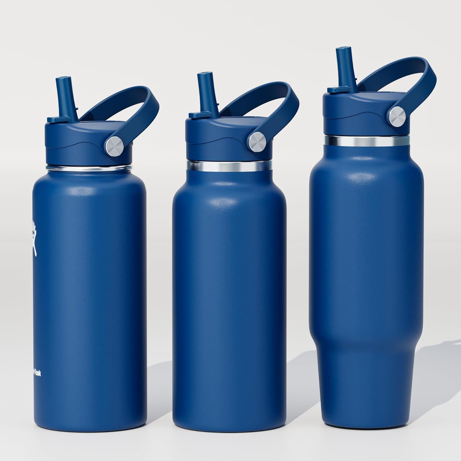 Straw Lid for Hydro Flask Wide Mouth, Lids with Straw for Hydroflask 12 16 18 20 32 40 oz Wide Mouth, Replacement Straw Cap for Hydroflask, Top Sport Bottle Lid (Cobalt) - Image 2