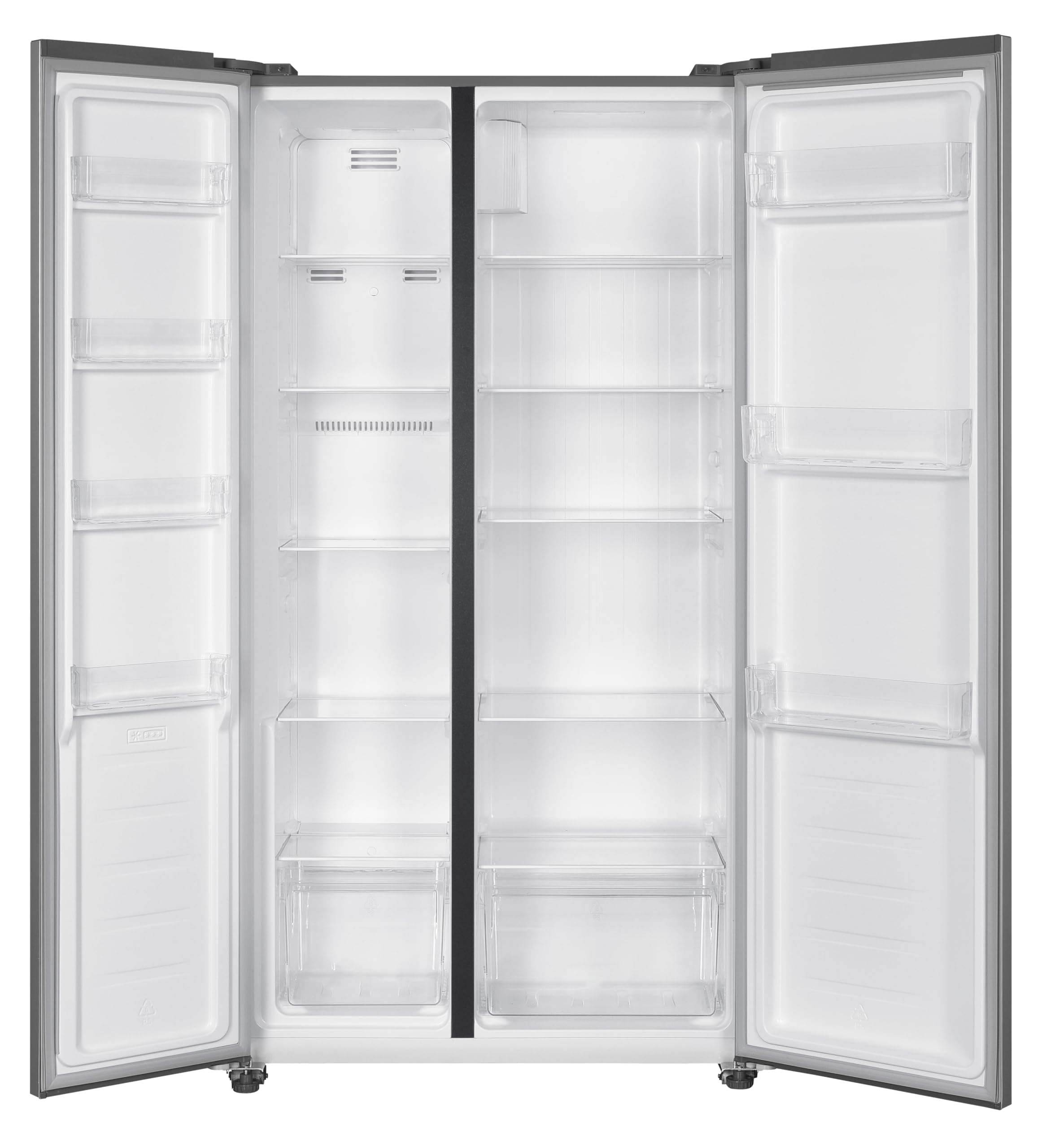 PKM SBS442ENFDIX Fridge-Freezer - Side by Side - Stainless Steel Design - 291 Litre Cooling - 151 Litre Freezing - NoFrost - Quick Freeze Mode - Display - Door Alarm