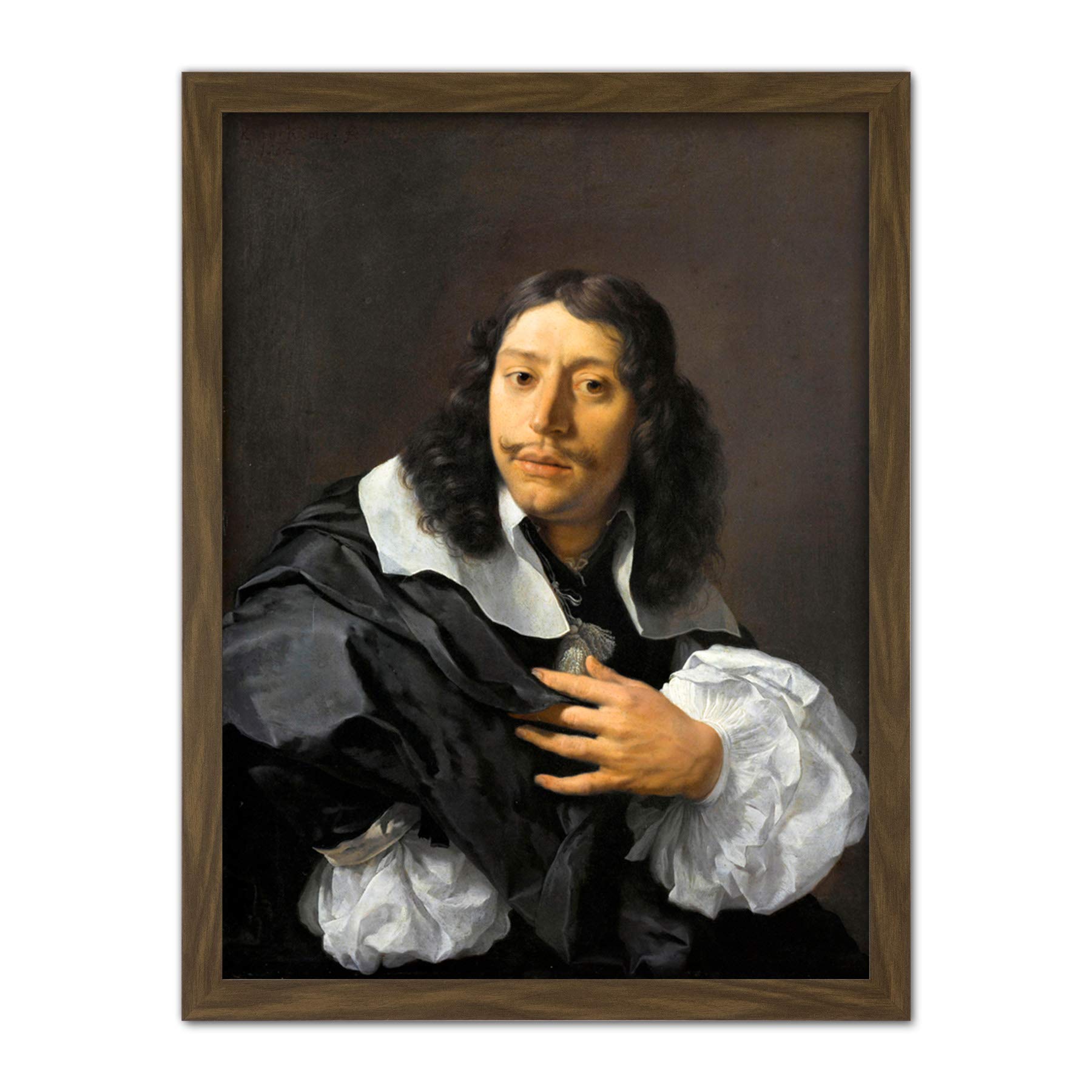 Artery8 Rembrandt Van Rijn Selfportrait Life Drawing Artwork Framed Wall Art Print 18X24 Inch