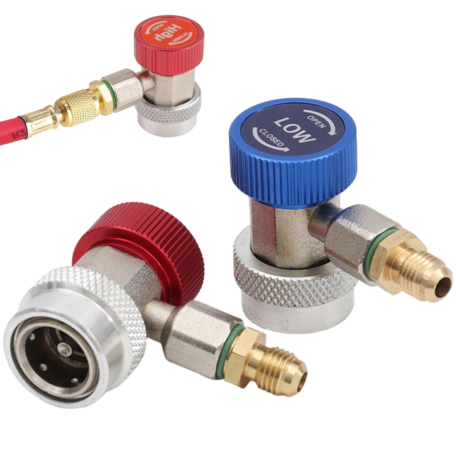 2PCS Superior Efficiency R134a Automotive Refrigerant Adapter And Hose