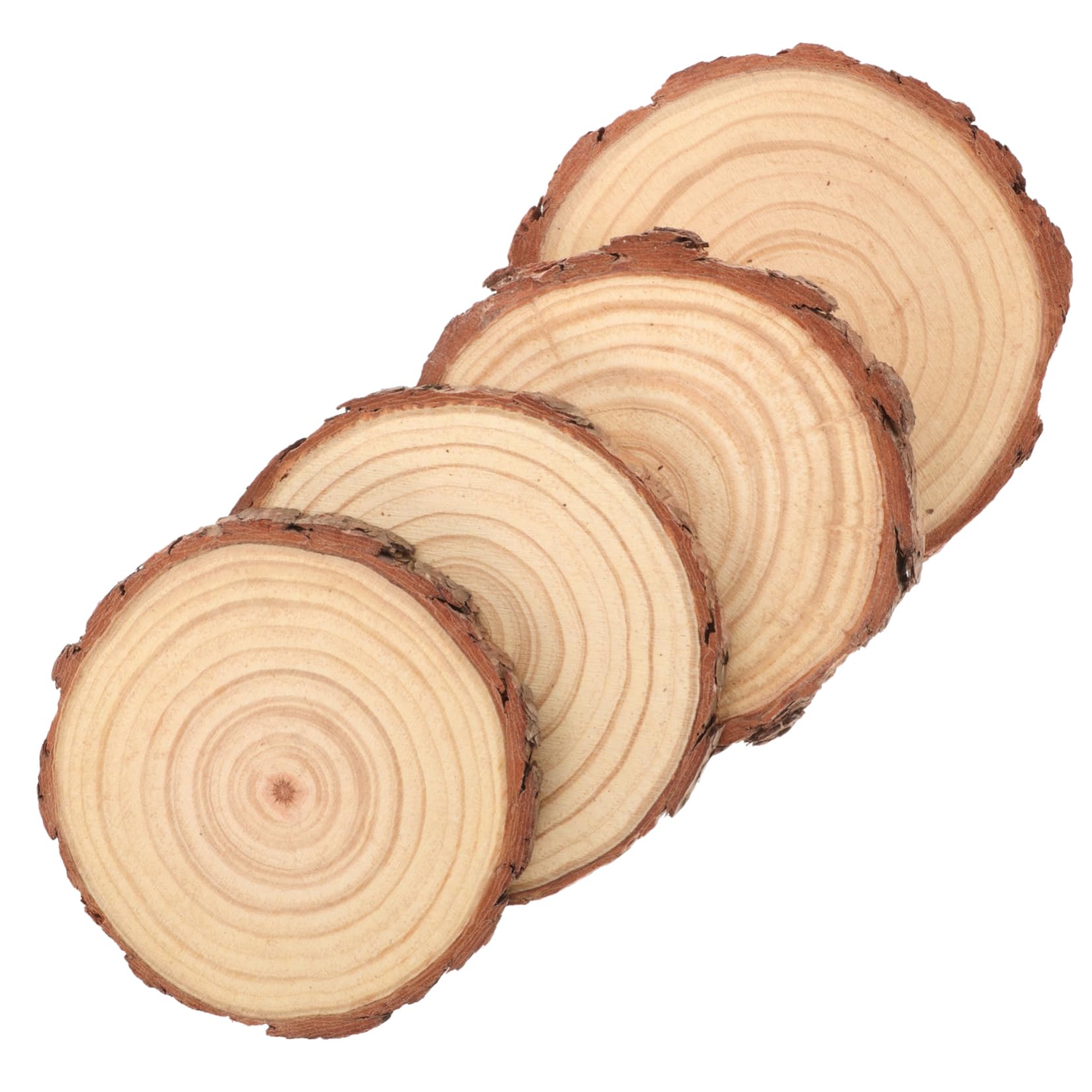 NUOBESTY 16stücke Unbehandelte Holzscheiben Runde Holzscheiben Für Bastelprojekte Für Hochzeiten Partys Und Dekorationen