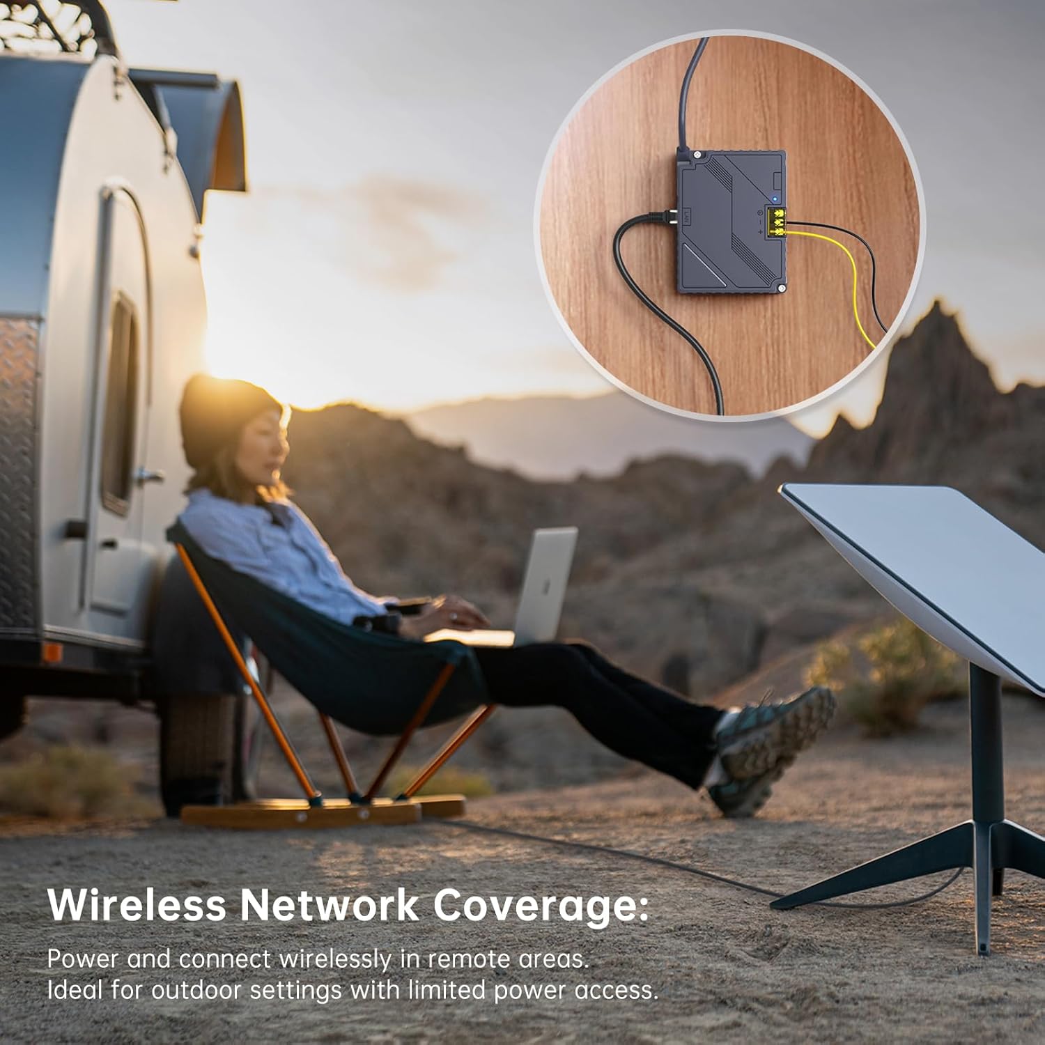 QUIDDITY Starlink Gen2 Poe Injector, 3 in 1 Universal 150W Gigabit Ethernet PoE - Compatible with Starlink Standard (V2) Dish - DC 9-36V GigE Passive & ESD Protection for Starlink Gen 2 Dishy