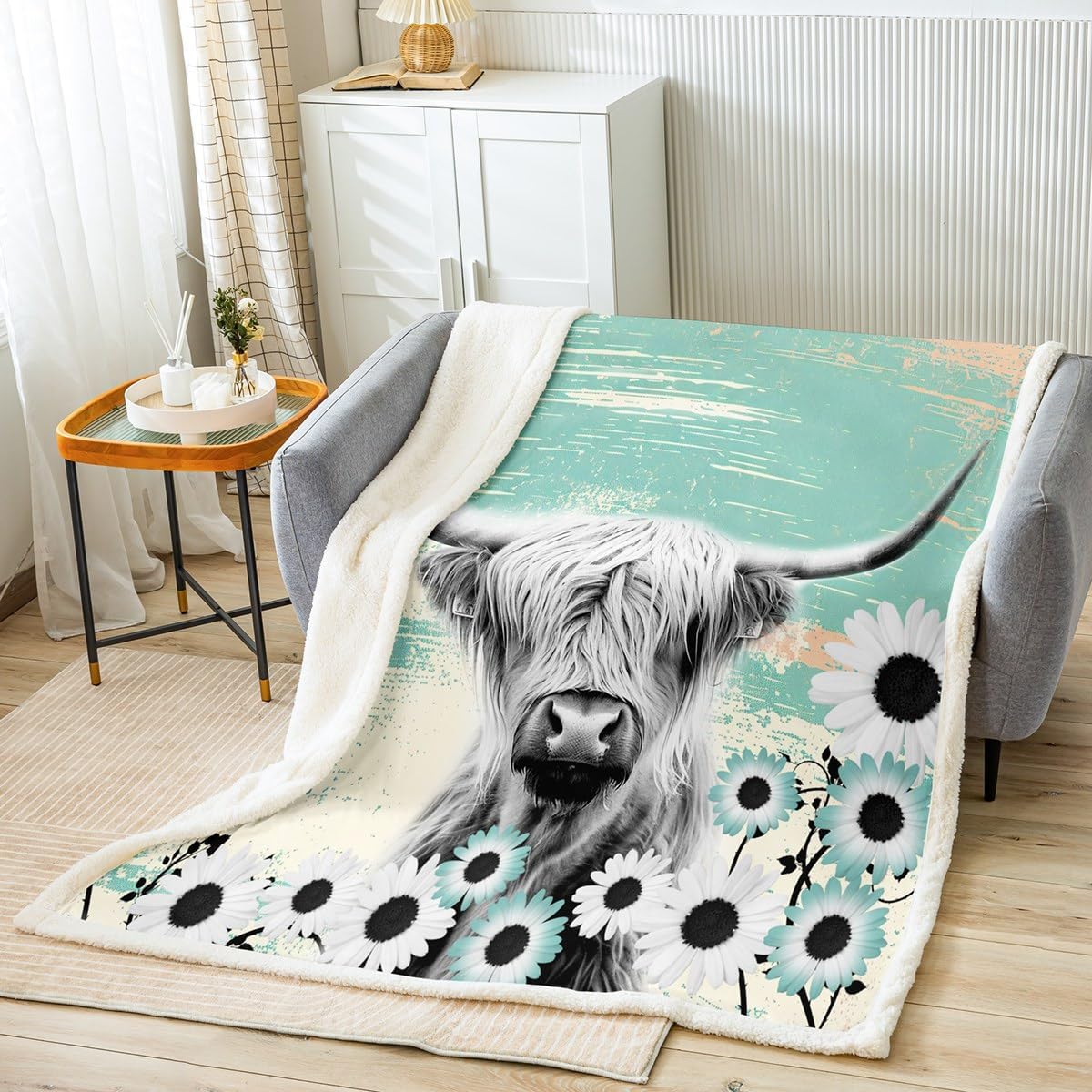 Manfei Cartoon Cats Kids Throw Blanket,Cats Pattern Love Heart Bed Blanket for Boys Girls,Lovely Animals Pets Rustic Farmhouse Fleece Blanket,Teal Cute Fuzzy Blanket,Twin Size (60 x 80 Inches)