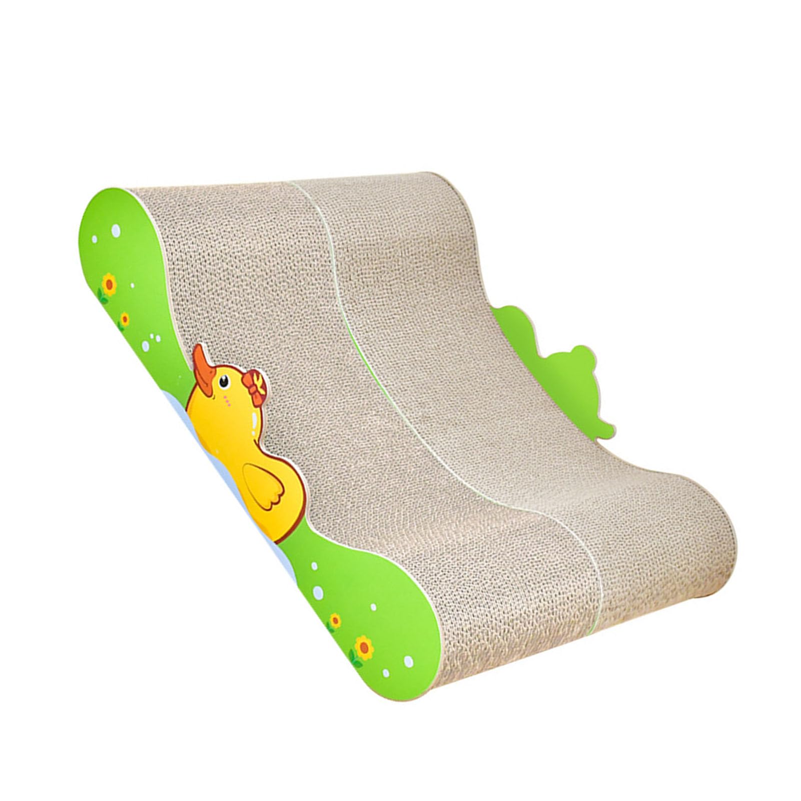 Cama rascadora para Gatos con Lindo diseño de Pato, Papel Corrugado para rascar, Tabla rascadora para Gatos cómoda y Transpirable para Gatos de Interior, Tabla de Densidad
